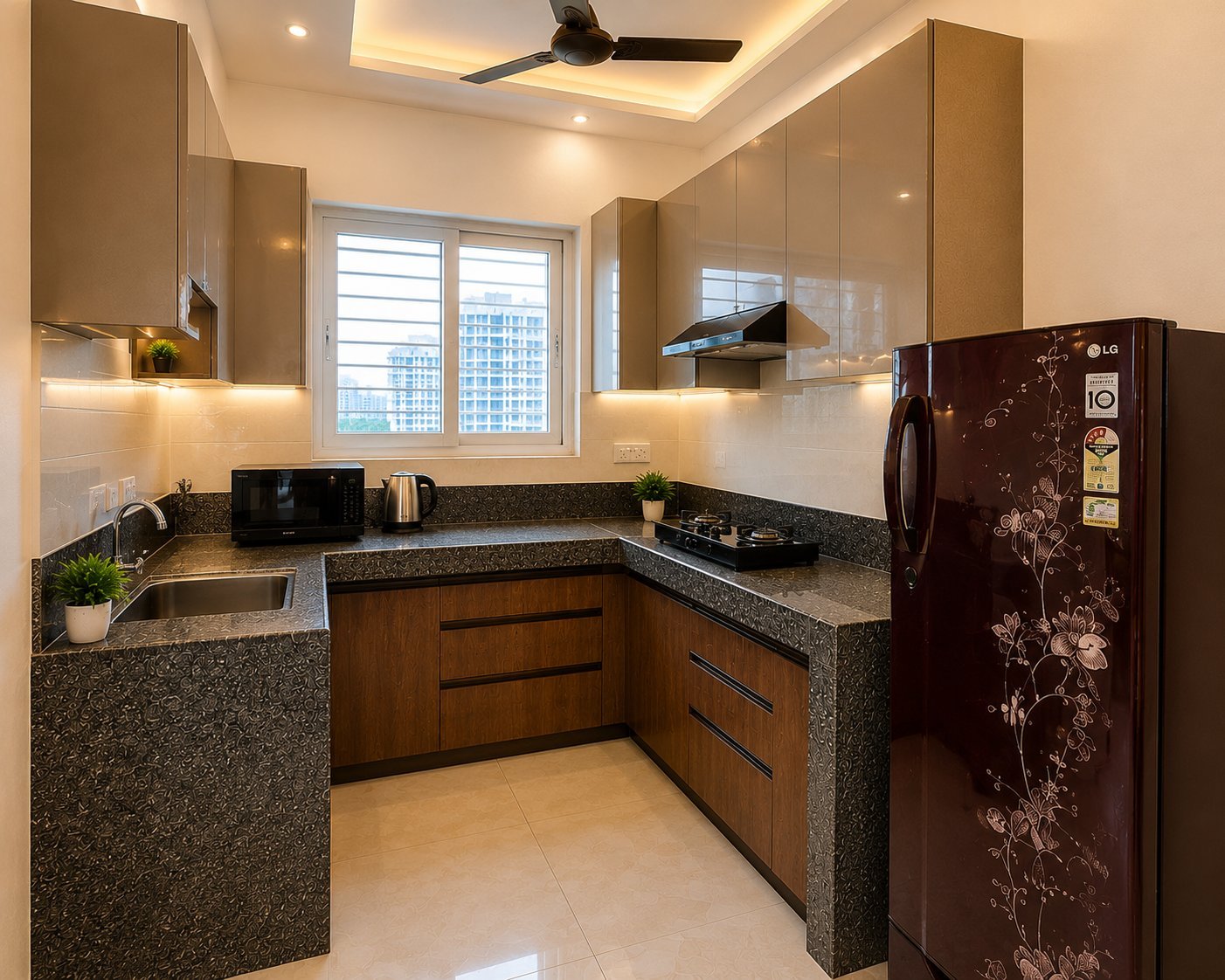 1 BHK किचन - Akaay Buildtech
