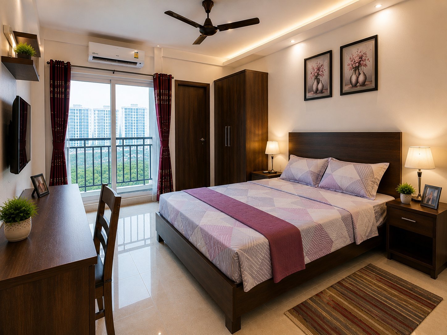 2 BHK मास्टर बेडरूम - Akaay Buildtech